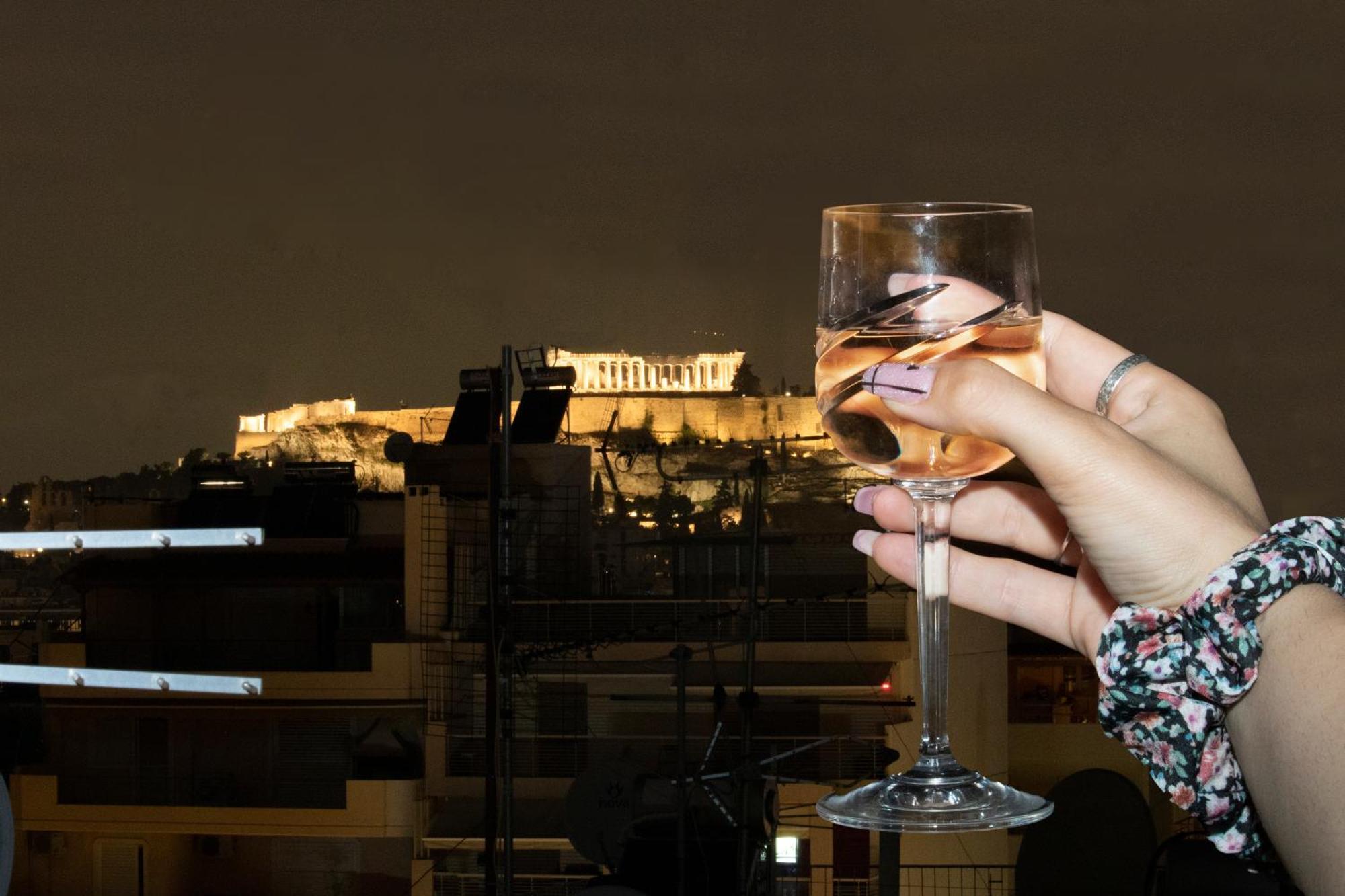 Acropolis Rooftop View, 200M From Neos Kosmos Metro Station Apartment Атина Екстериор снимка